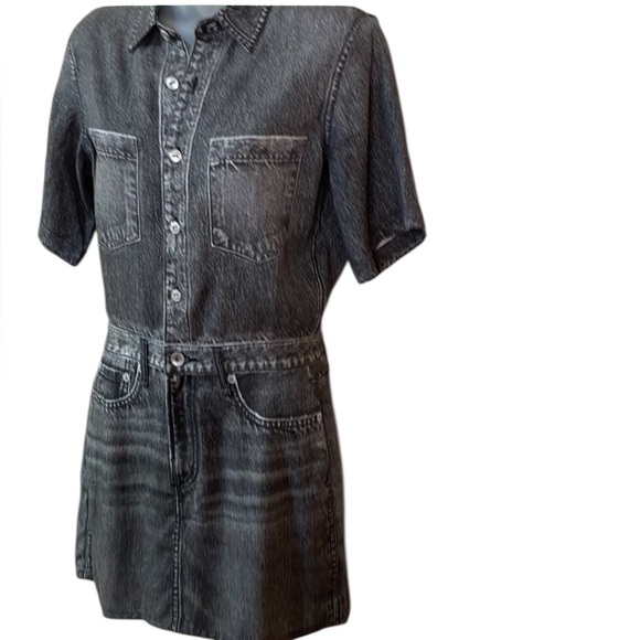 rag & bone Liquid Miramar Tencel Denim Shirt Dress Size Small like-new condition - Picture 7 of 12